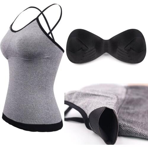2019 New Bottoming Vest Ladies Body Shaping Chest Padded Wireless Bra Underwear Cross Strap Waist Corset Shapewear Sexy Vest