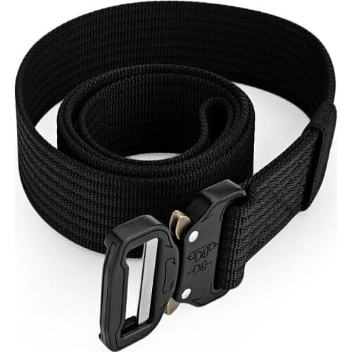 2021 New New Mens Outdoor Tactical Belts Nylon Military Waist Belt with Metal Buckle Adjustable Heavy Duty Training Waist Belt