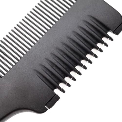 New Hot Hair Comb Razor Double Side Plastic Handle Salon Cutting Thinning DIY Hair Styling Trimmer Hairbrush SMR88