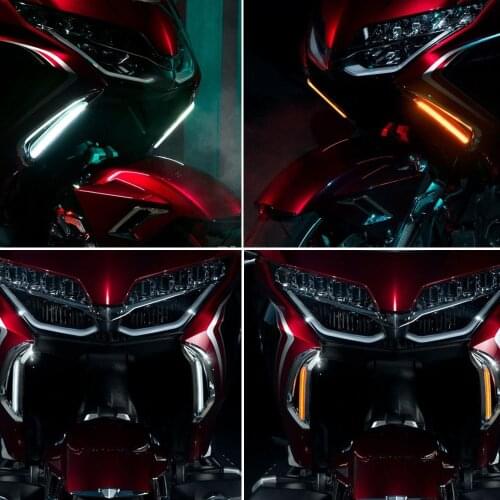 New Motorcycle With Chrome And Black Lighted Vent Decoration For Honda Goldwing 1800 F6B GL1800 2018 2019 2020 2021