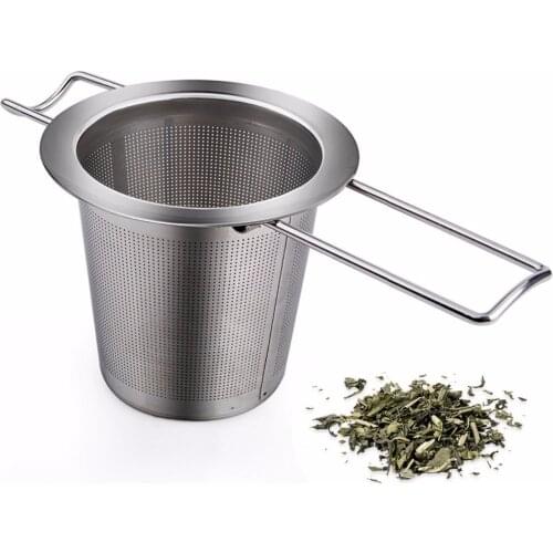New Mesh Tea Infuser Reusable Tea Strainer Teapot Eco-Friendly Stainless Steel Loose Tea Filter Drinkware Kitchen Accessories