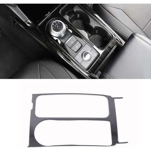 For Ford Explorer 2020 2021 Stainless Steel Black Console Gear Panel Frame Console Gear Shift Panel Cover Trim Accessories