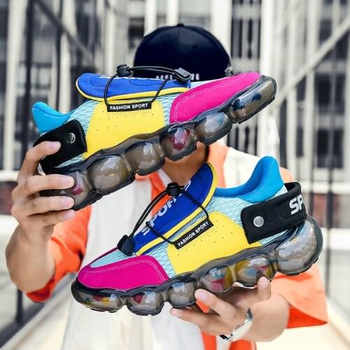 Professional Air Cushion Mesh Breathable Running Shoes Outdoor Comfortable Walking Shoes Korean Version Men Cushioning Sneakers