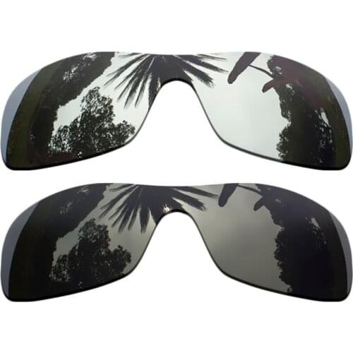 Silver Mirrored Coating+Black) 2-Pieces Polarized Replacement Lenses for Antix Frame 100% UVA & UVB Protection