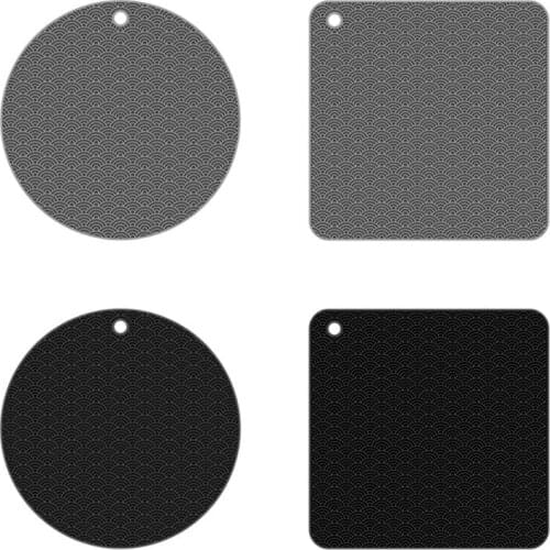 Silicone Trivet Mat for Countertop Hot Pan Pot Pads Heat Resistant Table Placemat Square Round Table Dish Drying Mats