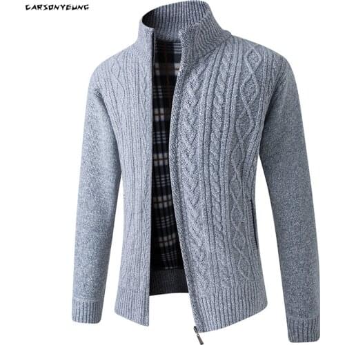 Sweater Men Autumn Winter Cardigan SweaterCoats Male Thick Faux Fur Wool Mens Sweater Jackets Casual Knitwear Plus Size Clothe