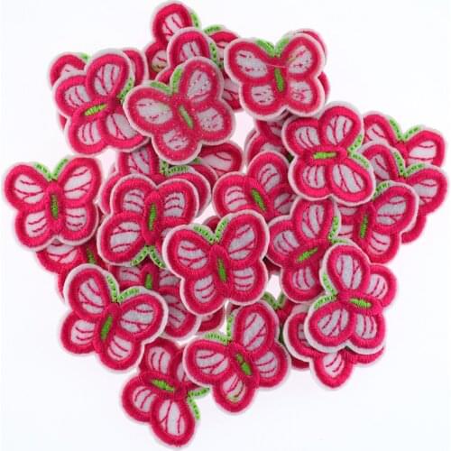 10 Butterfly patch embroidery Iron On patches for clothing stickers fabric sewing garments accessories 2.5 x 3.0cm
