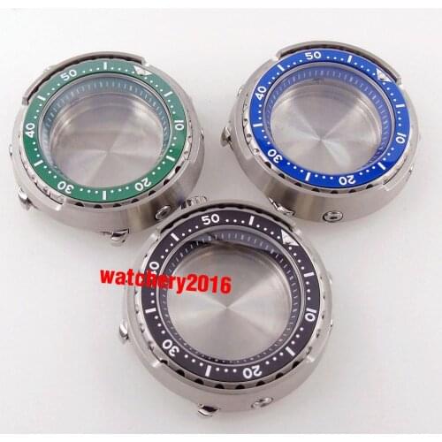 200M Waterproof 46.5mm Sapphire Diving Watch Case For NH35 NH36 Automatic Movement Ceramic Insert Rotating Bezel Stainless Steel