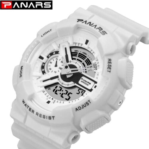 PANARS Women Men Sport Watch Gold ladies LED G Digital Wristwatches Electronic Shock Waterproof Clock Relogio masculino G50