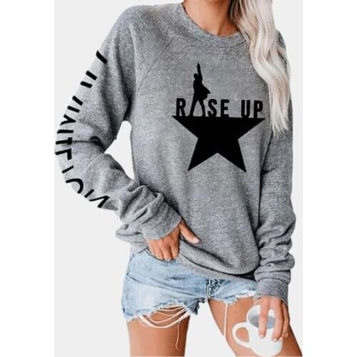 Women Casual Female Tops Tee Shirts Women Clothes Tshirts Mujer Camisetas Letter Stars Print Top Long Sleeve T-shirt