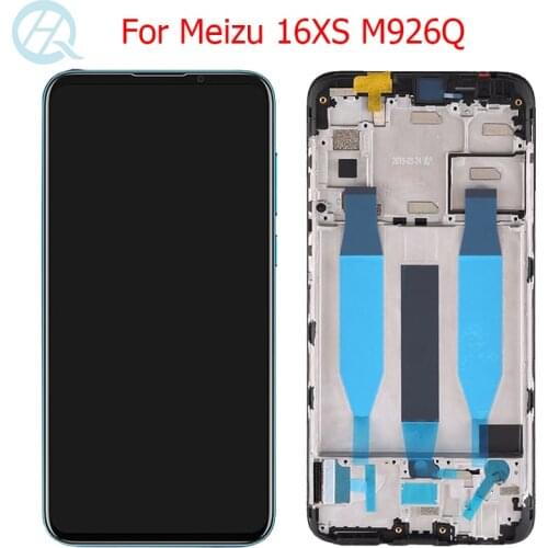 New Original LCD For Meizu 16XS Display With Frame 6.2" 16 XS M926Q LCD Touch Screen Digitizer Panel Assemly Screen Parts