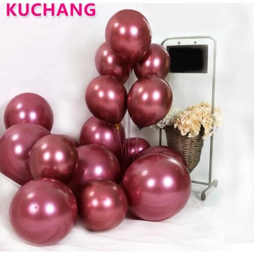 10PCS 10inch Double layer Burgundy Red Purple Latex Balloon Metallic Red Gem Wedding Birthday Party Decorations Valentines Day