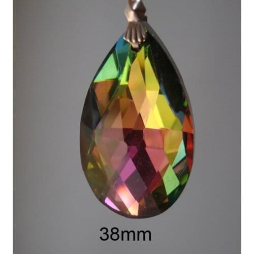 10pcs/lot Rainbow Crystal Glass Chandelier Trimming Parts Crystal Chandelier Lamp Prism Part For Home Decoration