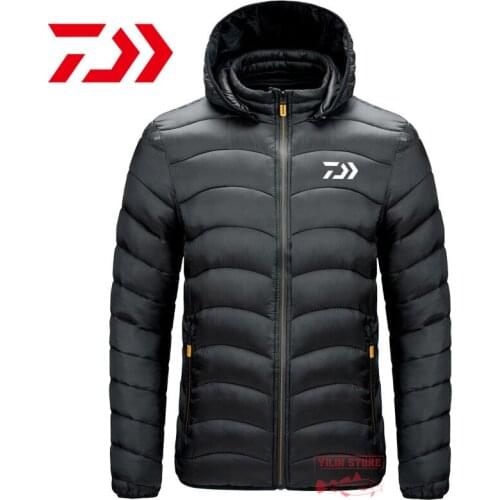 2021 Daiwa Fishing Jacket Winter Men Keep Warm Jacket Causal Cotton Fishing Shirt Outdoor Sports Down Jacket Fishing Clothing