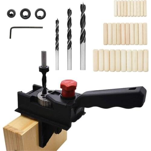 3-12mm Woodworking Drill Guide Dowel Jig Kit Straight Hole Positioner Locator Wood Drilling Doweling Guide Tool for Carpenter