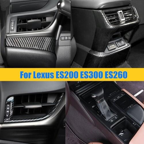 Accessories For Lexus ES 2018 2019 ES200 ES300 ES260 Carbon Fiber Grain Interior ABS Decroation Cover Trim