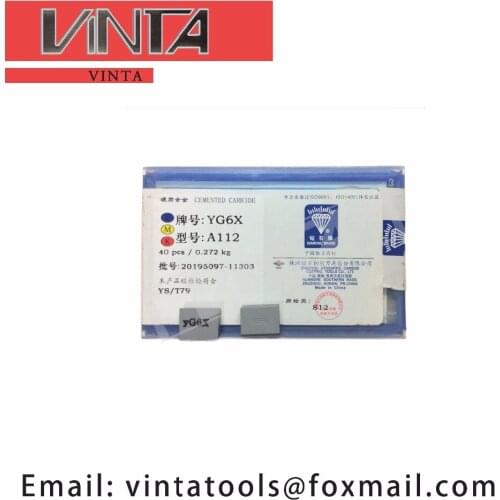 Free shipping high quality 40pcs/lots A112 YG6 /YG8 /YW1 /YW2 /YT5 /YT14 /YT15 cnc carbide welding inserts