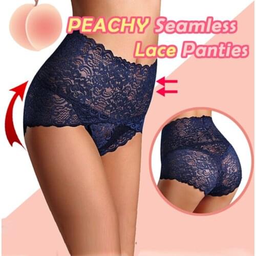 Seamless Lace Panties Hip Lifting High Waist Knickers Lace Panties Weight Loss Slimming Products