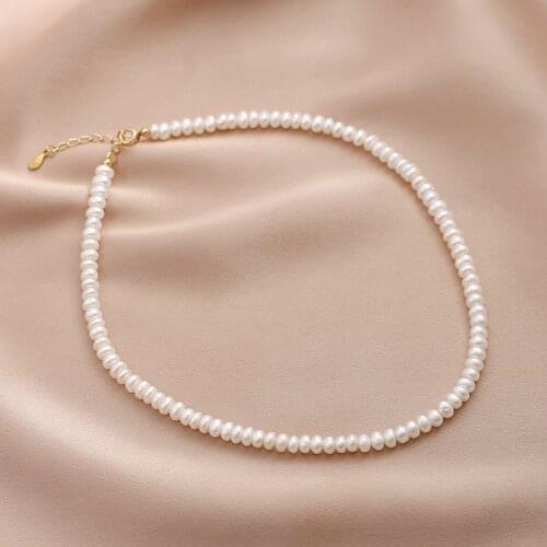 Lii Ji Real Pearl Necklace 925 Sterling Silver Gold Color Freshwater Pearl Women Jewelry Wedding Birthday Gift 38+4cm