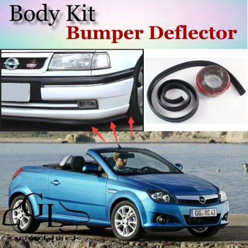 Bumper Lip Deflector Lips For Opel Tigra A / B Front Spoiler Skirt For Car Lip Skirt Protector Tuning / Body Kit Strip