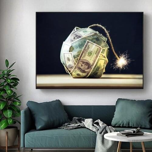 Dollar Money Decor Poster Art Canvas Painting Wall Decoration Picture For Living Room Bedroom Wall Art Home Decoration Unframed