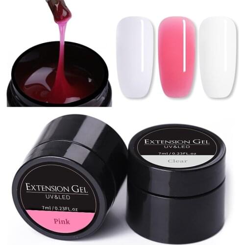 1 Box 7ml Nail Extension Gel Quick Building Gel Finger Extension Nail Art Manicuring Soak Off Gel Nail Art Prolong Forms