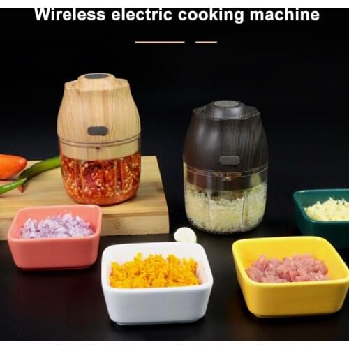 HOT Mini Electric Food Chopper 250ML Type-C Rechargeable Mincer with Brush Cordless Garlic Masher for Grinder Flesh Kitchenware