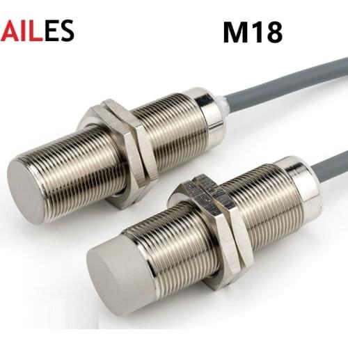 M18 Inductive Sensor Switch with Thread without Thread NPN PNP 3Wires Proximity Switches NO NC 5mm 8mm 12mm 16mm 20mm