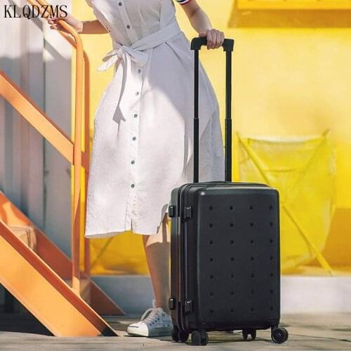 KLQDZMS 20inch travel suitcase on wheels rolling luggage spinner men wome fashion cabin luggage carry on trolley suitcase