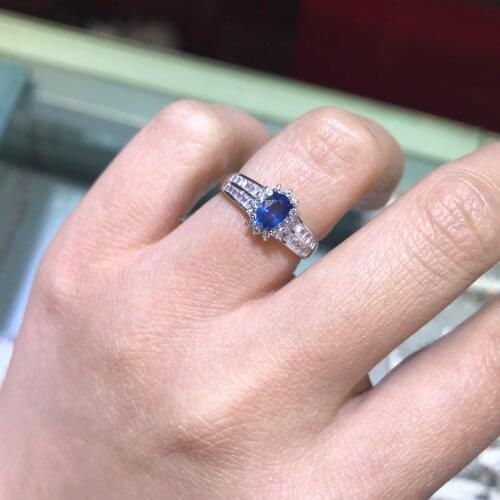 Natural sapphire Ring 925 Silver Sapphire Blue Sapphire new product updated every day to focus on shopkeepers