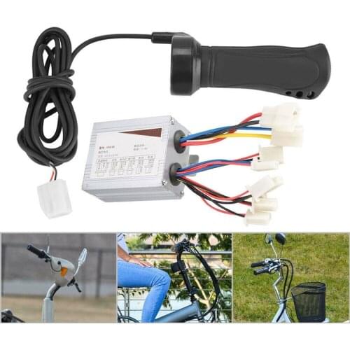 DC 36V Brushed Motor Speed Controller & Throttle Grip Extended Line Handle For E-Bike E-Scooter Bicycle Accessories