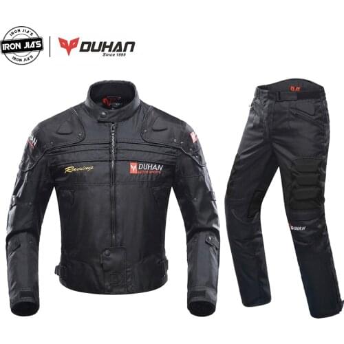 DUHAN Motorcycle Jacket+Pants Motocross Jersey and Pants Off-Road Racing Suit Motorbike Accessories Knee Protective Pants
