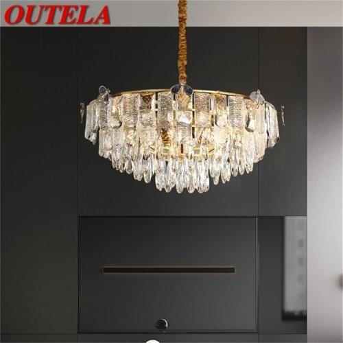 OUTELA Chandelier Gold Pendant Lamp Postmodern LED Lighting Fixture for Home Living Dining Room