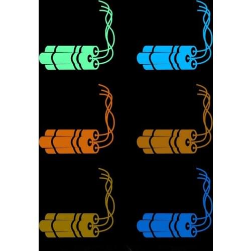 Cartoon Electric Ignition Switch Sticker Happy New Year Decoration Luminous Wall Sticker Kids Rooms Glow in the Dark Decor Decal