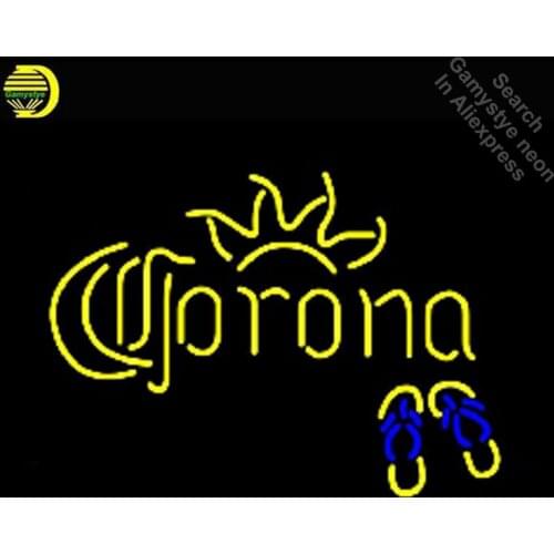 Neon Sign for Corona Flip Flops Neon bulb Sign Beer Bar Pub Neon Light Sign lamp Store Display Lamps Aesthetic Room Decor Wall