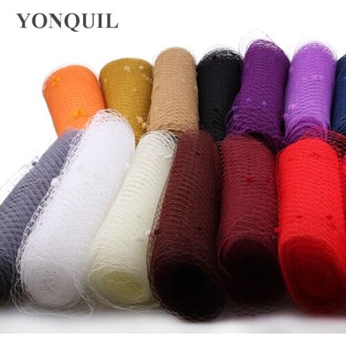 Multiple Colors Birdcage Veils With Dot 45 CM For Women Fascinator Veiling Mesh Netting Fabrial DIY Hair Accessories 5Yards/Lot