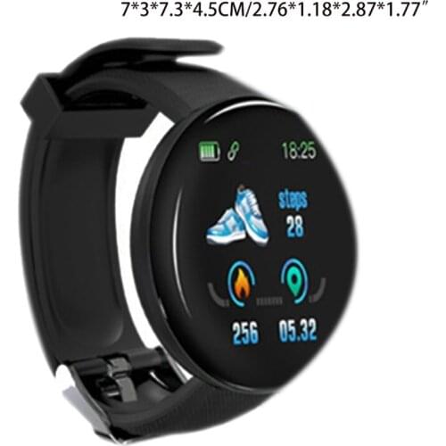 20CE Cross-Border New Product D18 round Screen Smart Bracelet Color Screen Sleep Monitoring Waterproof Record Number of Steps