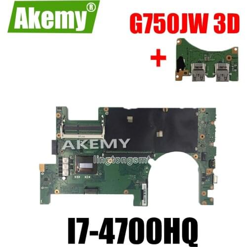 NEW! Send board + 3D G750JH G750JW G750JX Laptop motherboard For Asus ROG G750J G750JH G750JW G750JX Mainboard i7-4710HQ I7-4700