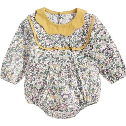 Newborn Baby Clothes Long Sleeve Bib Girl Toddler Clothes Casual Design Cotton Baby Rompers Baby costumes