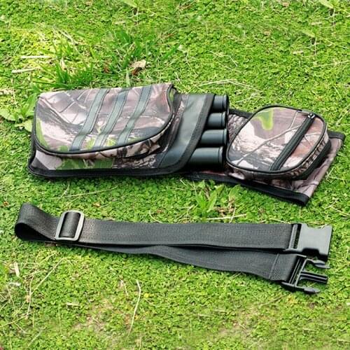 Hunting Archery Waist Arrow Quiver Four Tube Quiver Detachable Pipe Adjustable Shoulder Strap And Belt Can Hold 30 Arrows