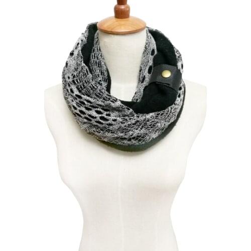 Couverture autumn women fashion scarf lace cotton cashmere infinity circle loop scarf foulard luxury echarpe hiver femme