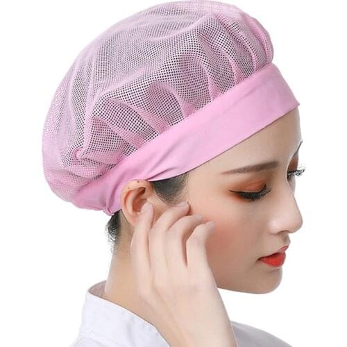 4 Colors Beverage Dustproof Multiuse Candy Mesh Cap Hygienic Food Work Waiter Kitchen Chef Hood Hat