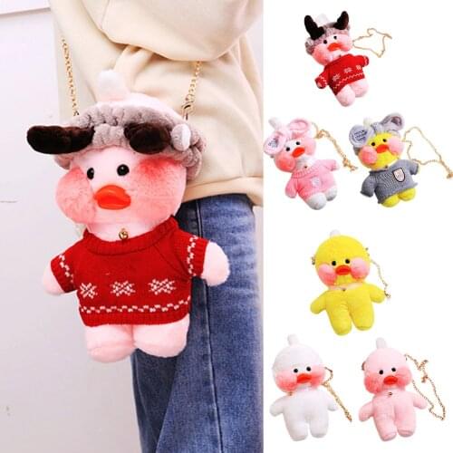 1 Pcs Cute Duck Plush Backpack Plush Shoulder Bag Cartoon Plush Toys Children Birthday Gift For Girlfriends Kids Women