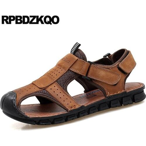 Designer shoes beach luxury outdoor 2019 fashion water casual brown flat waterproof native breathable men sandals leather summer