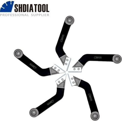 SHDIATOOL 5pcs Portable Tungsten Carbide Edge Blade Grout Saw Masonry Tiling Tile Jointing Pointing Tile Cleaning Remover Tool