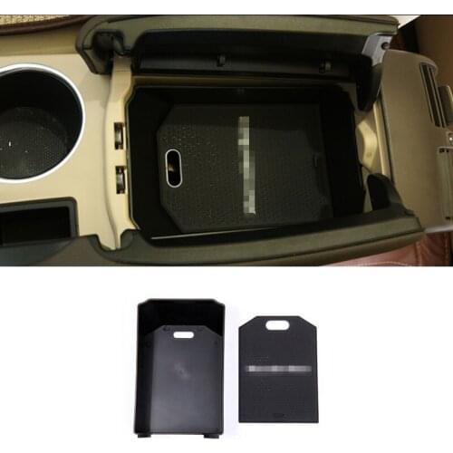 Car styling Black Glove Armrest Storage Box Tray With Mat For Mercedes Benz GLK Class X204 200 260 300 Accessories