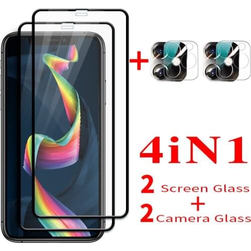Full Coverage Glass For iphone 11 pro max Camera Lens Film Screen Protector iphone 12 pro max 12 mini black & HD Tempered Glass