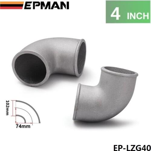 Universal 102mm 4" Cast Aluminum Elbow 90 Degree Pipe Turbo Intercooler coupling For BMW MINI Cooper S R53 KIT EP-LZG40