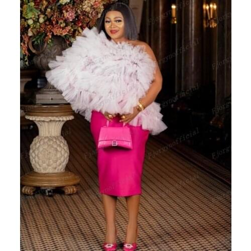 Versatile Light Pink Ruffles Tiered Tops Women Blouse Fashion Party Top Formal Gowns High Street Wear For Photoshoot