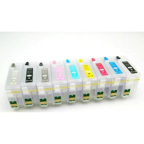 Vilaxh Refillable ink cartridges for Epson P600 surecolor P600 Surecolor SC-P600 printer with auto reset chips T7601 -T7609